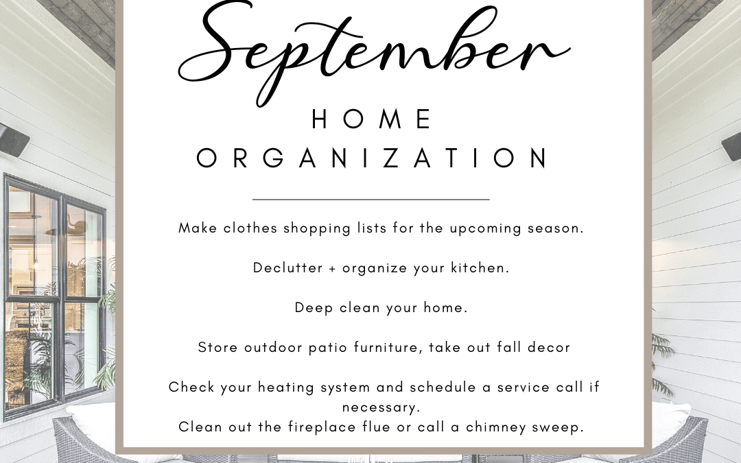 September 11th – September Home Organization