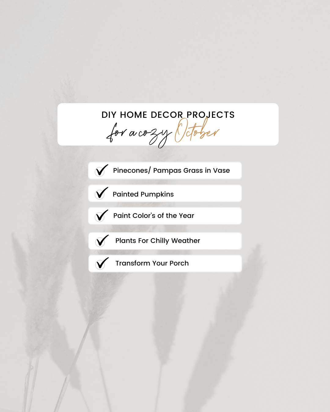 Oct. 8th – DIY Home Decor for October