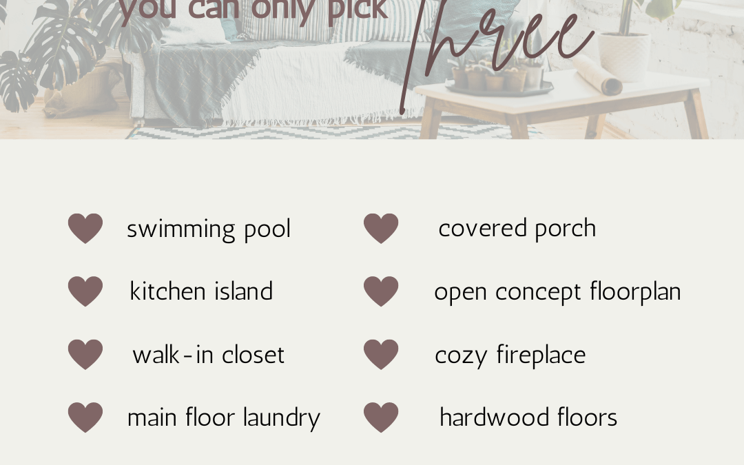 Nov. 11th – Pick only 3 for your new home