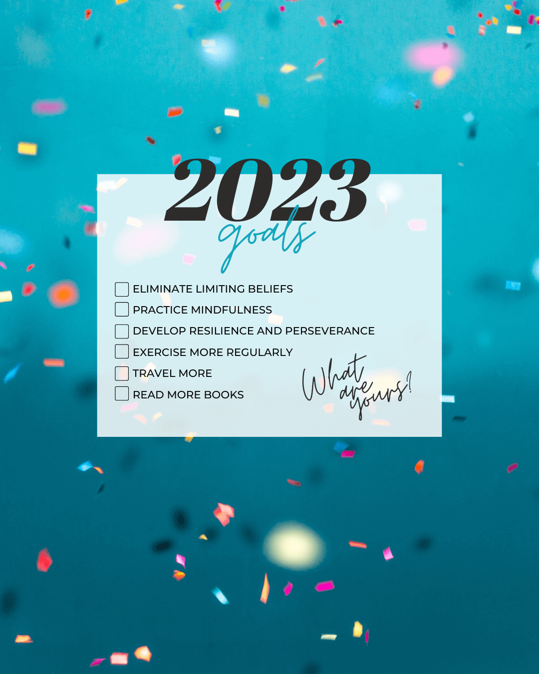Jan. 18th – 2023 Goals