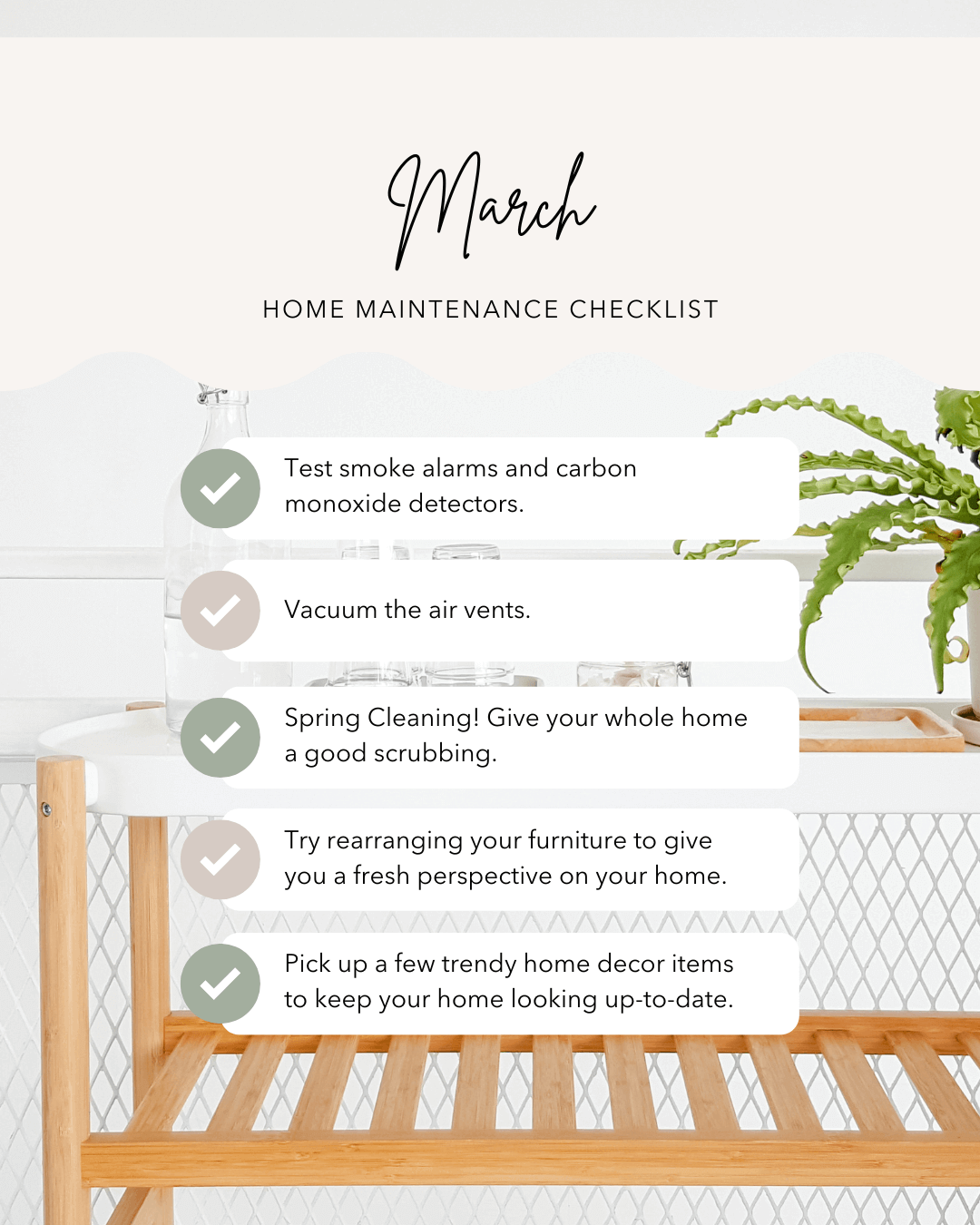 March 2nd – Home Maintenance