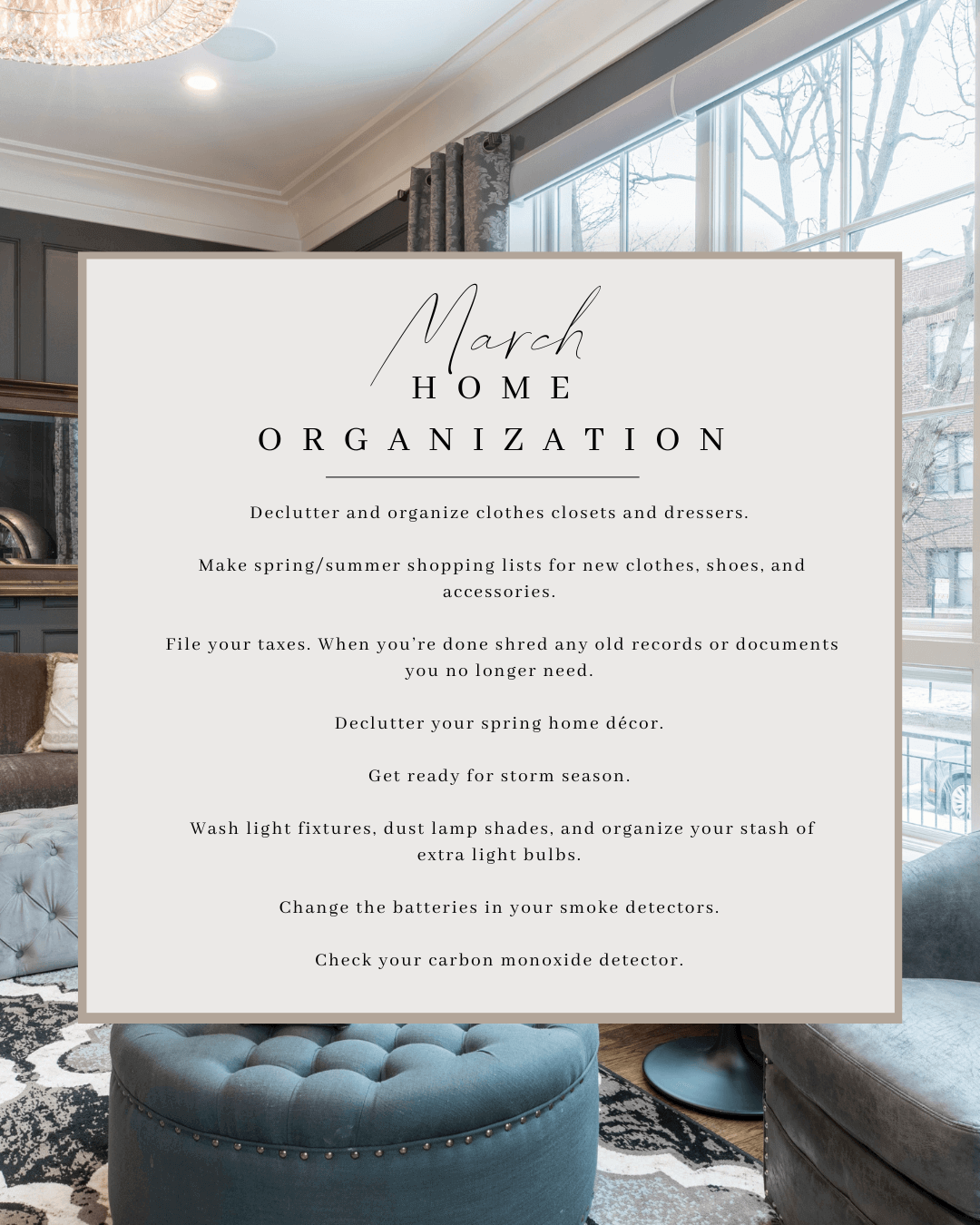 March 1st Home Organization