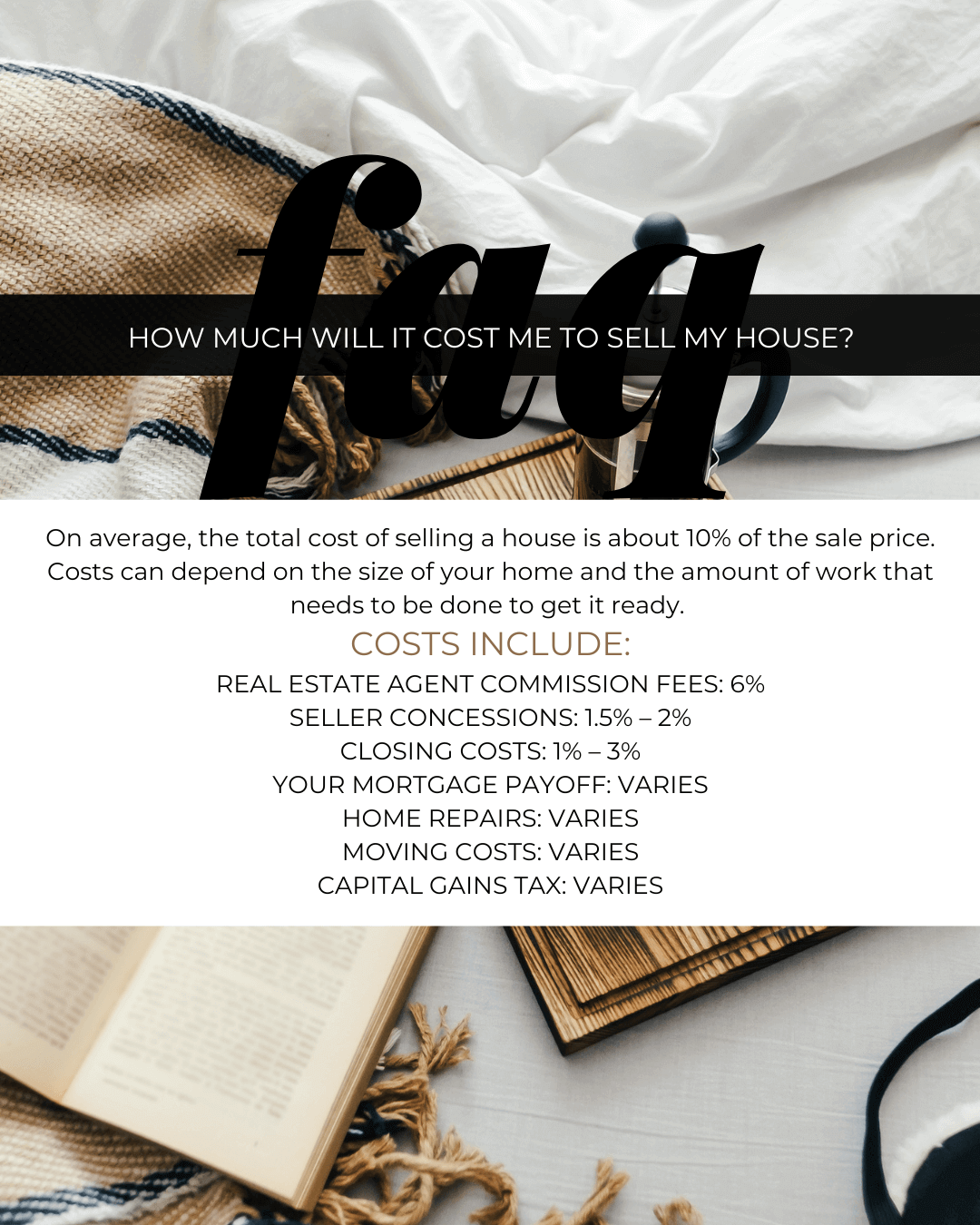 April 6th – How much will it cost to sell my home?