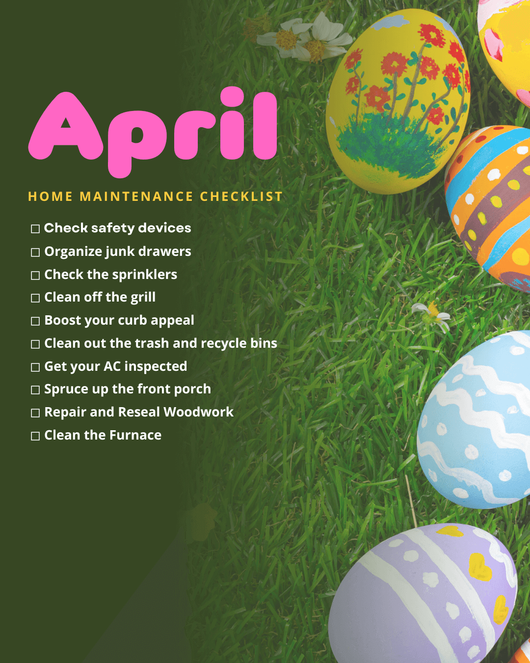 April 1st – Home Maintenance Tips