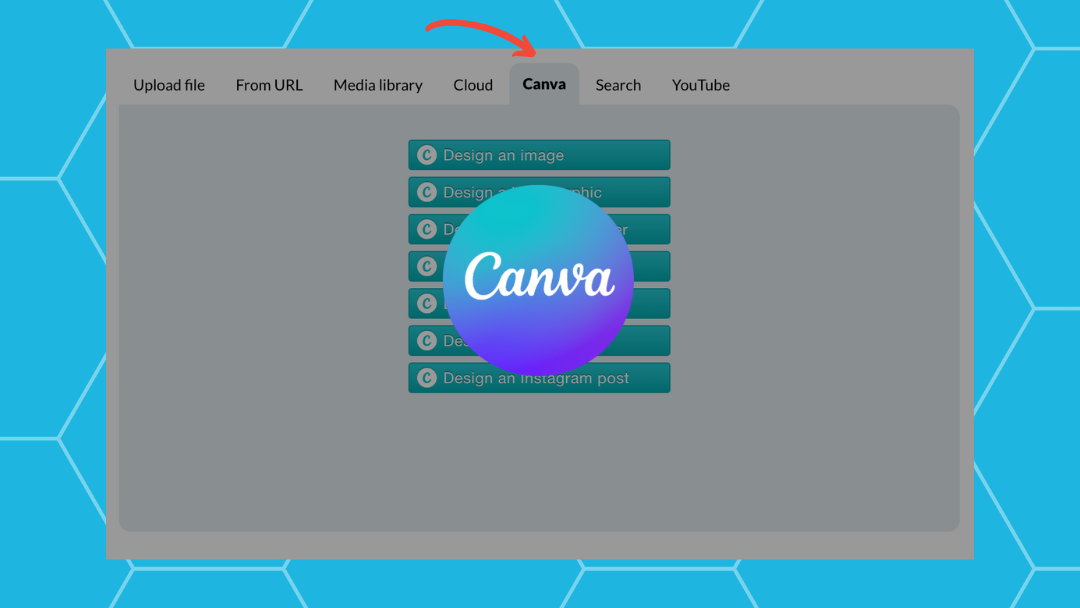 Agent social Connect Canva design and editing tool