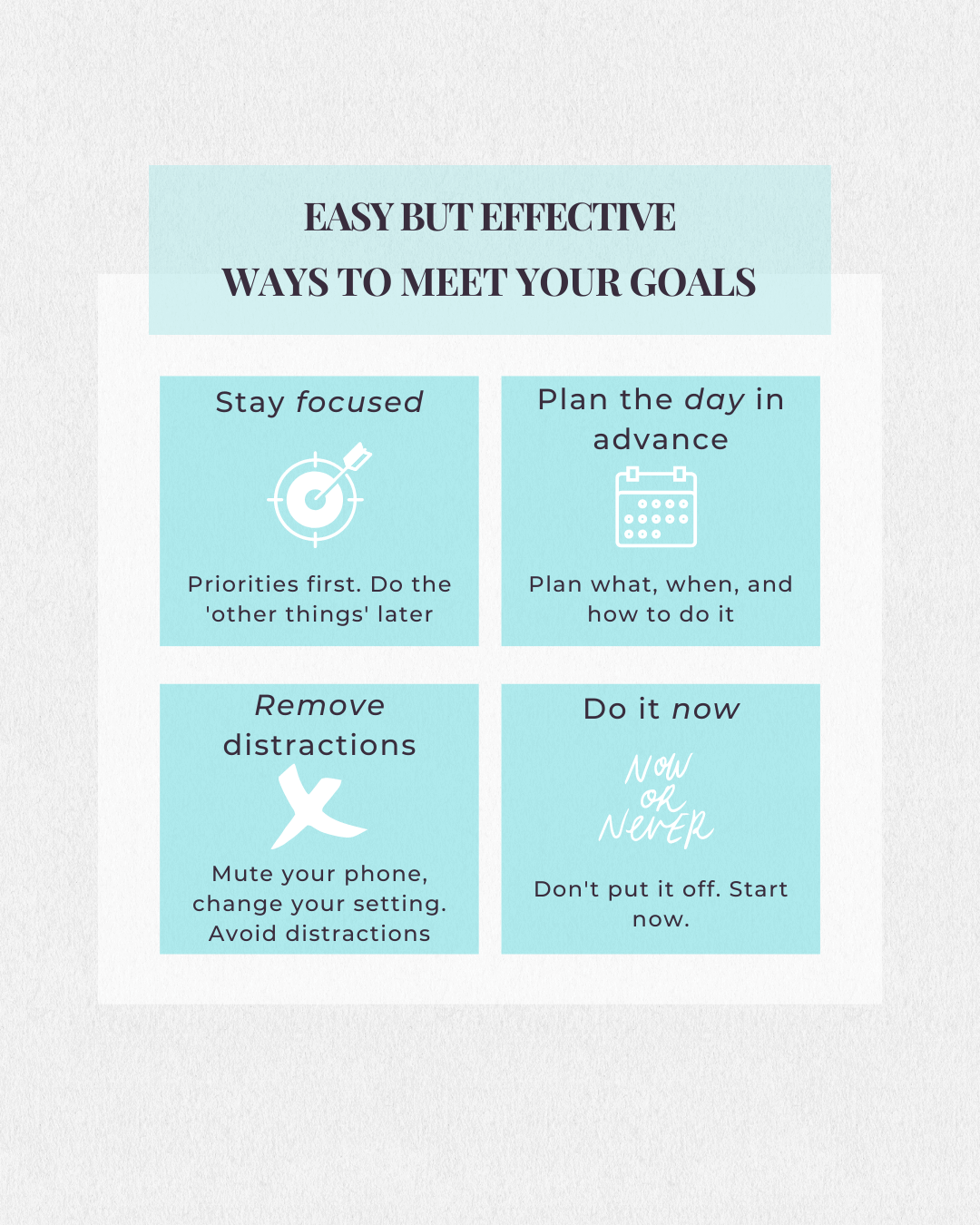 May 4th RE Goals – Personal