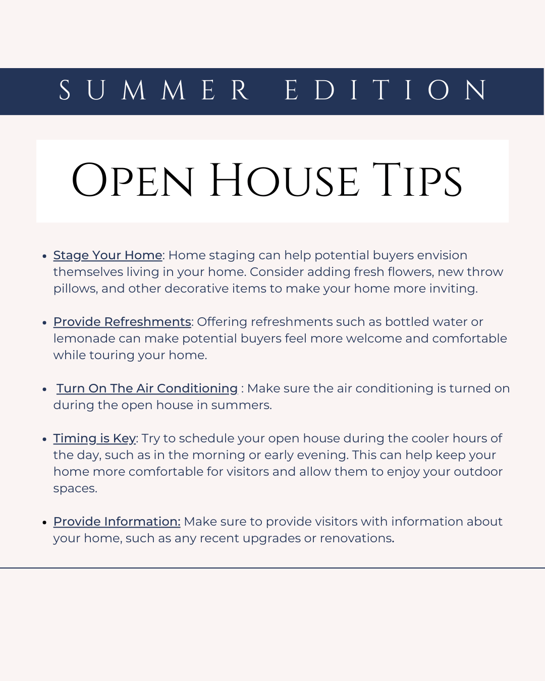 May 7th Open house tips – Tips & Listicles