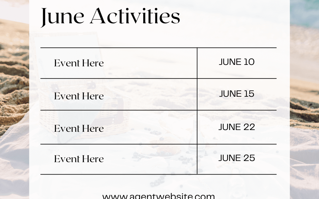 Editable Post – June Activities