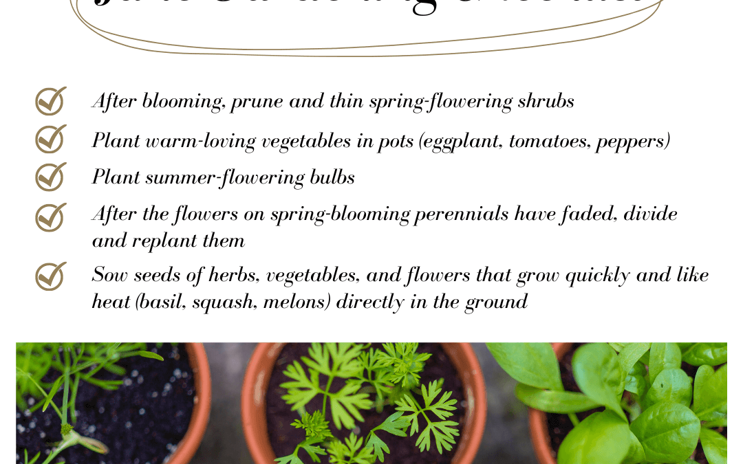 June 13th – Gardening Checklist