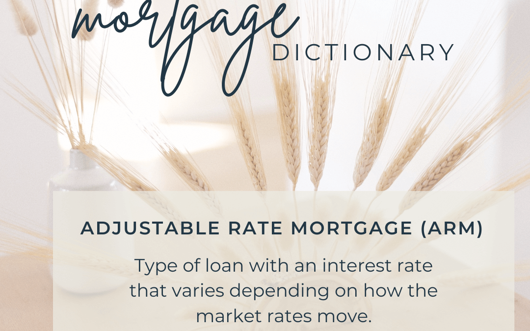 Adjustable rate mortgage arm.