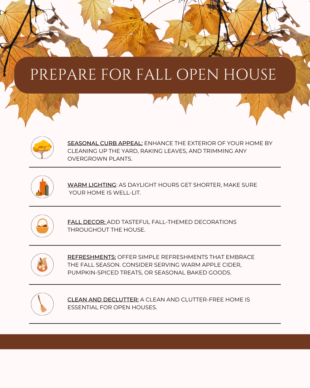 Sept 12th- Prepare for Fall Open House