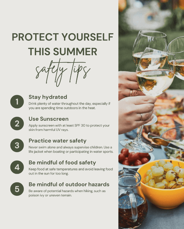 social media template summer safety tips