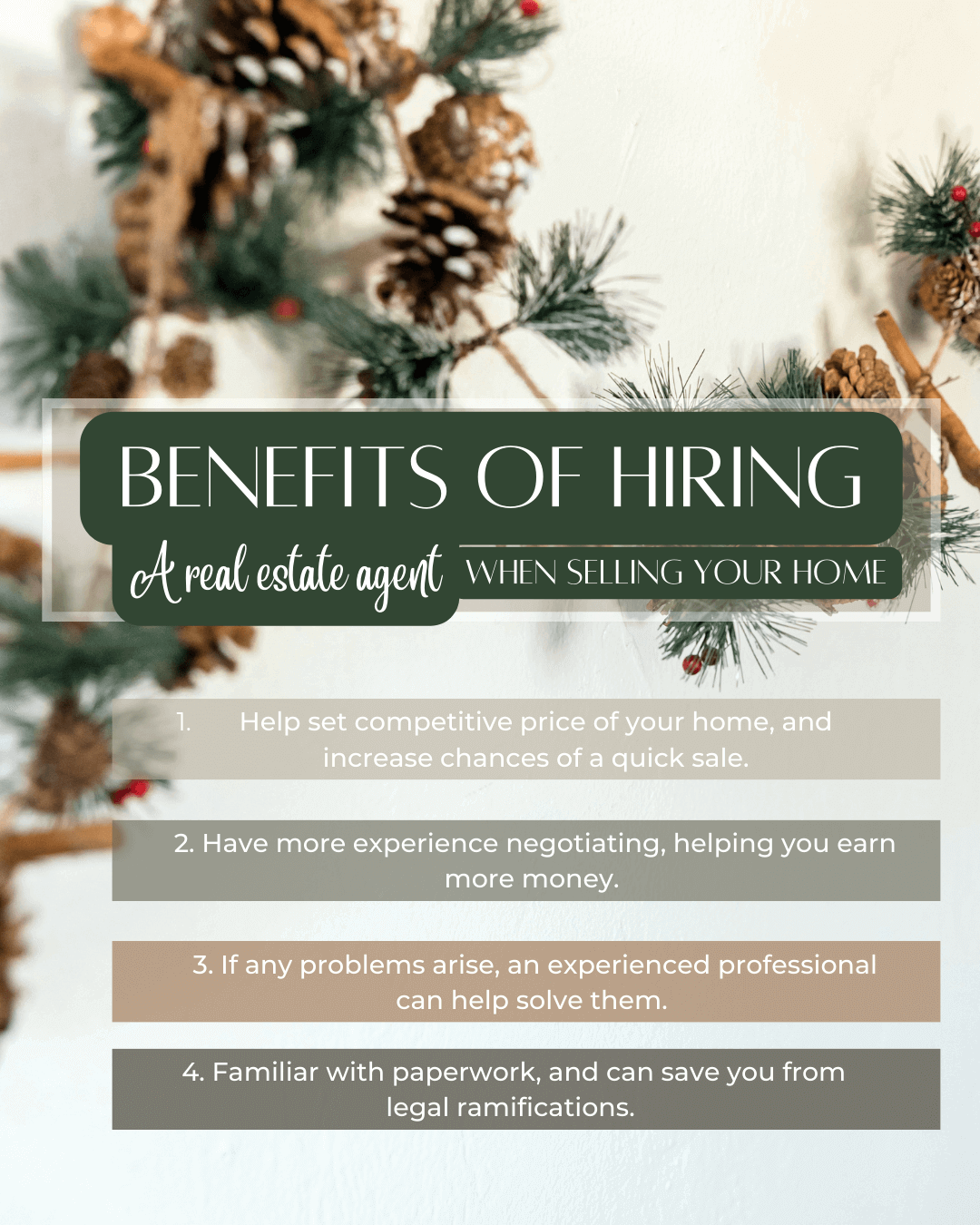Dec. 11th Benefits of Hiring an agent to sell