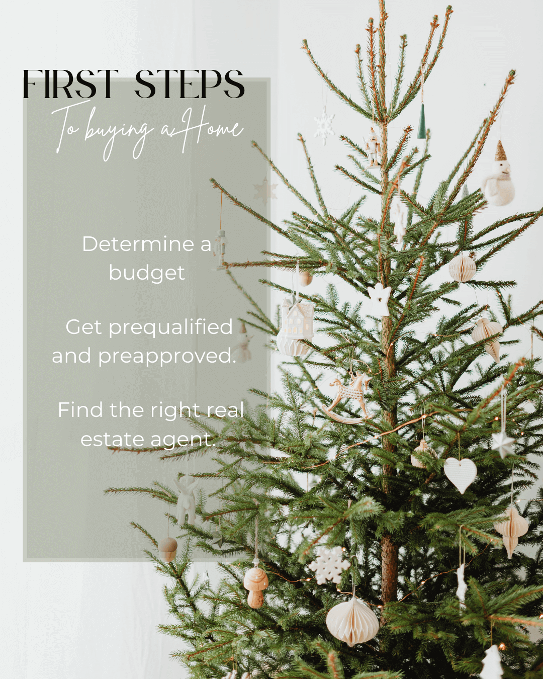 Dec. 29th First Steps to buying a home