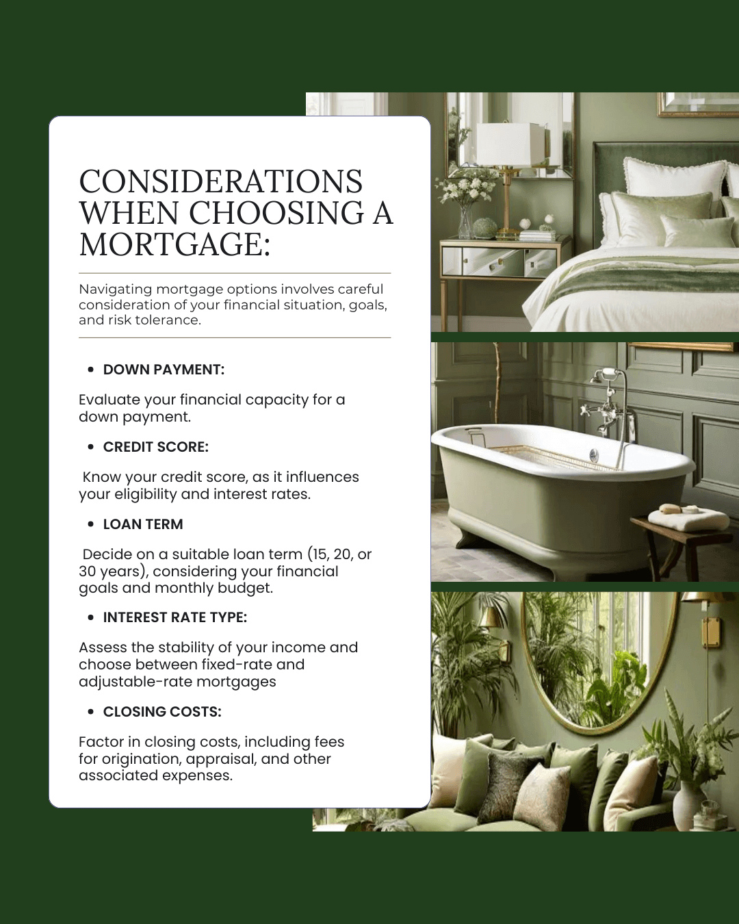 March 21st – Choosing a mortgage