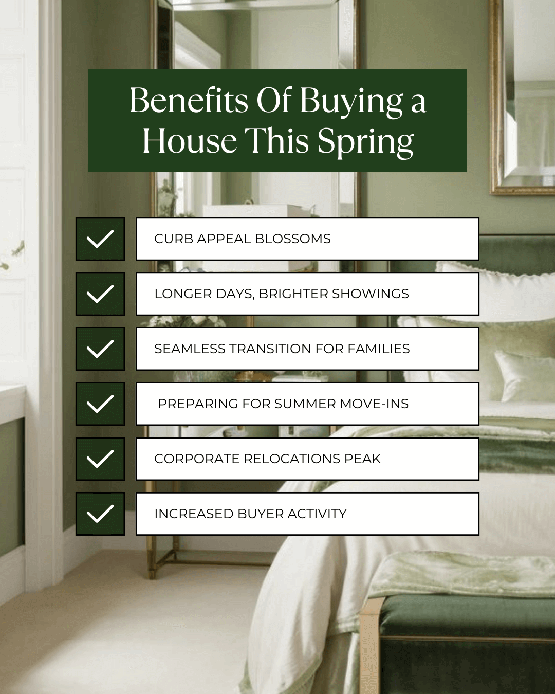 March 24th – Benefits of spring buying.