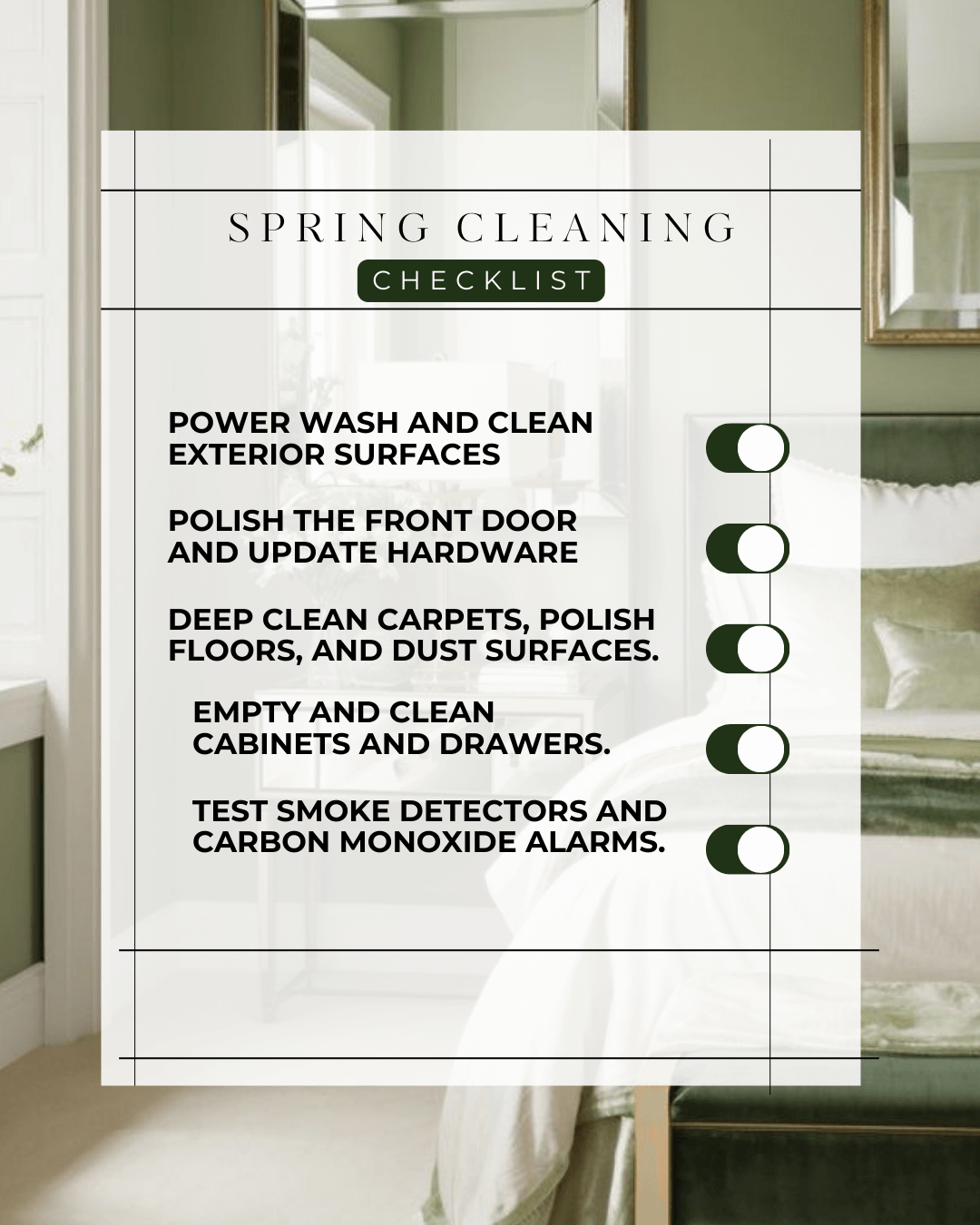 March 27th – Spring Cleaning Checklist