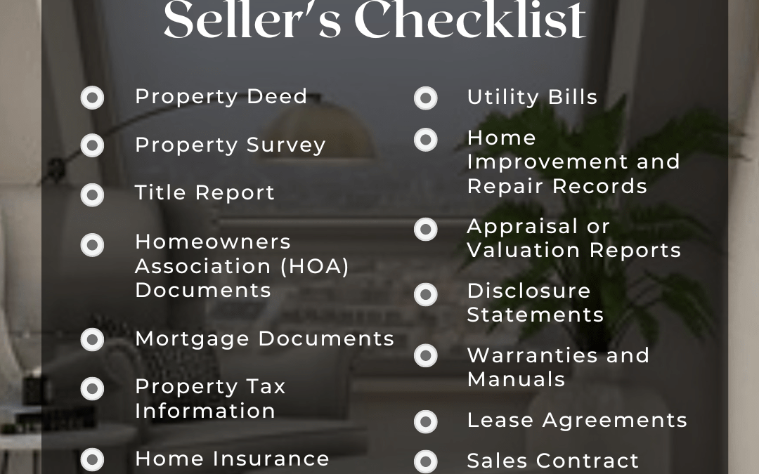 July 28th – Seller’s Checklist