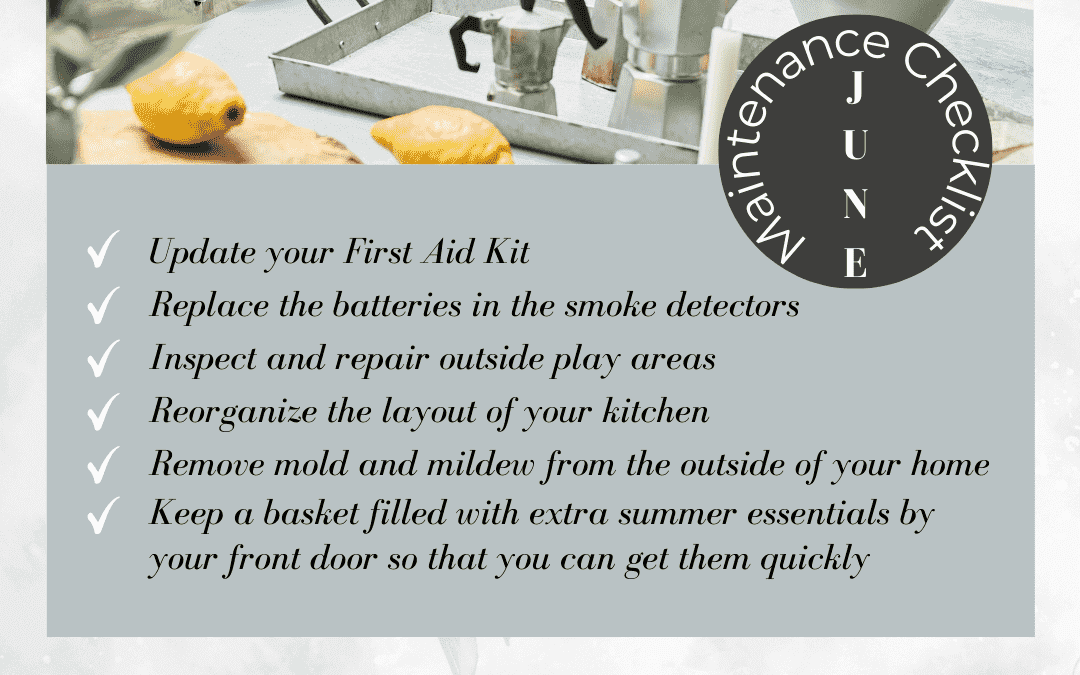 June 2nd – Maintenance Checklist