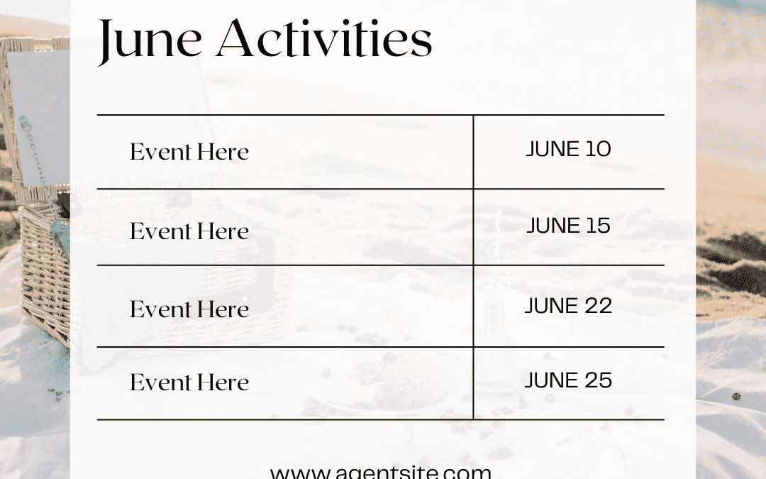 June Activities – Editable