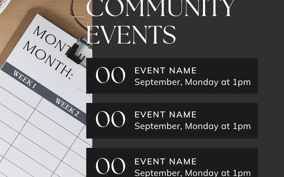 September – Editable Community Events