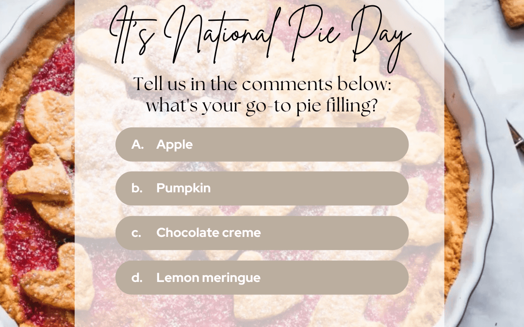 Jan. 23rd – National Pie Day