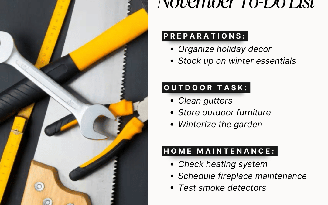 November 2nd – Home Maintenace