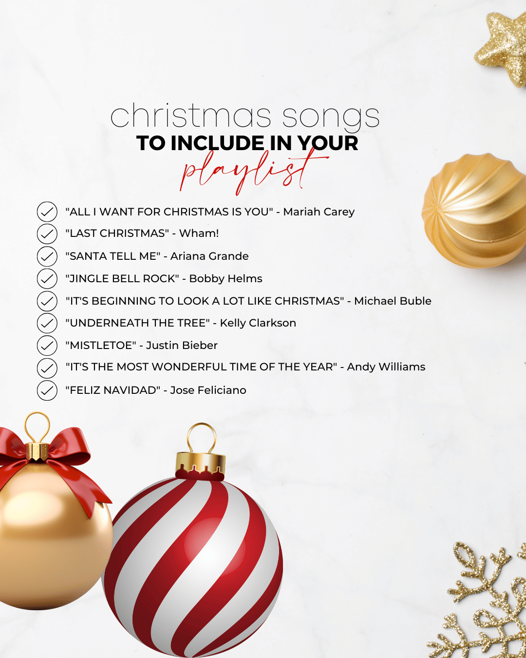 December 11th – Christmas Songs Playlist