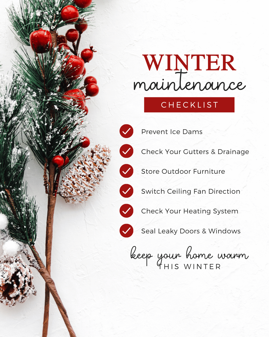 December 3rd – Home Maintenance