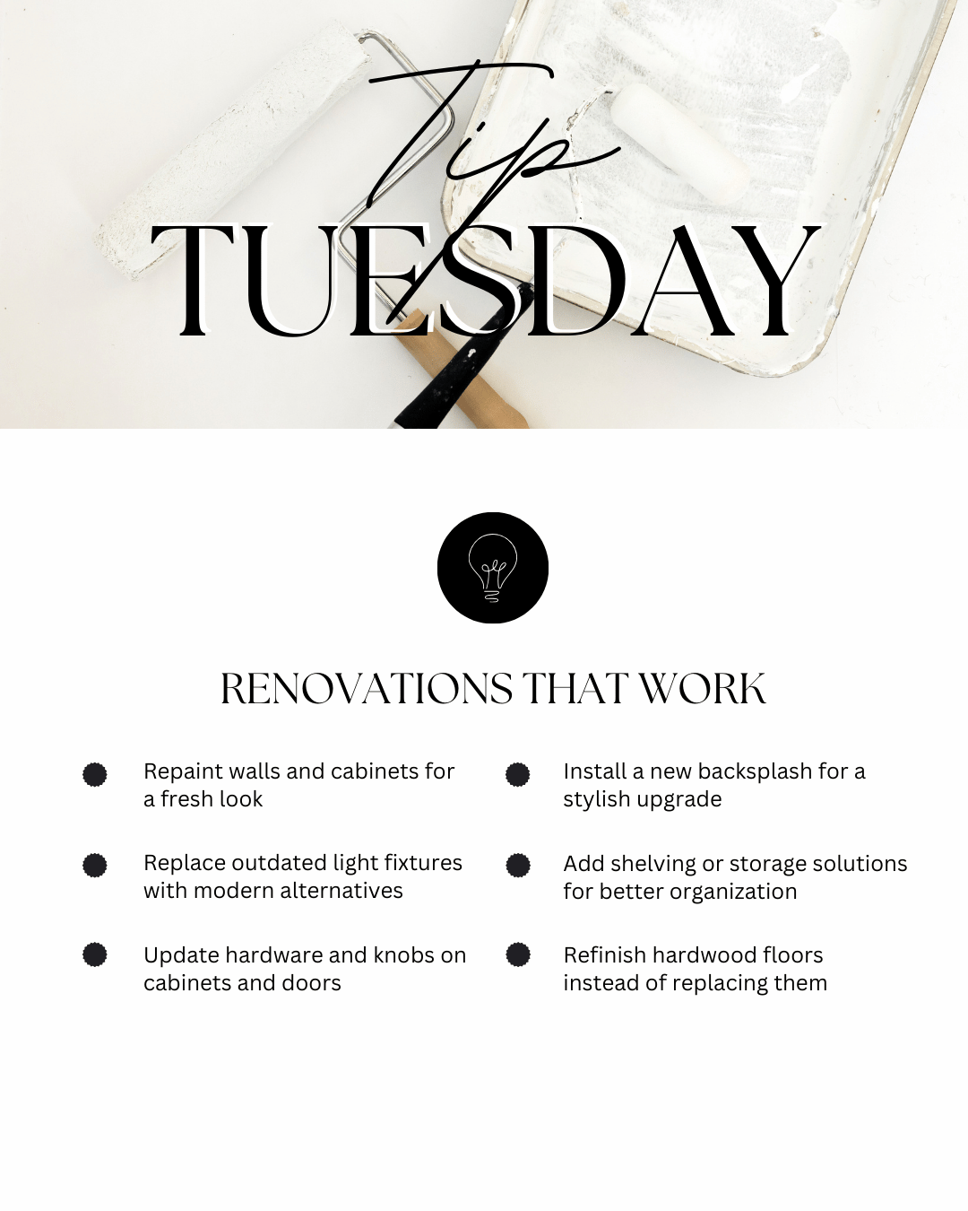 November 11th Tip Tuesday – Renovations that work