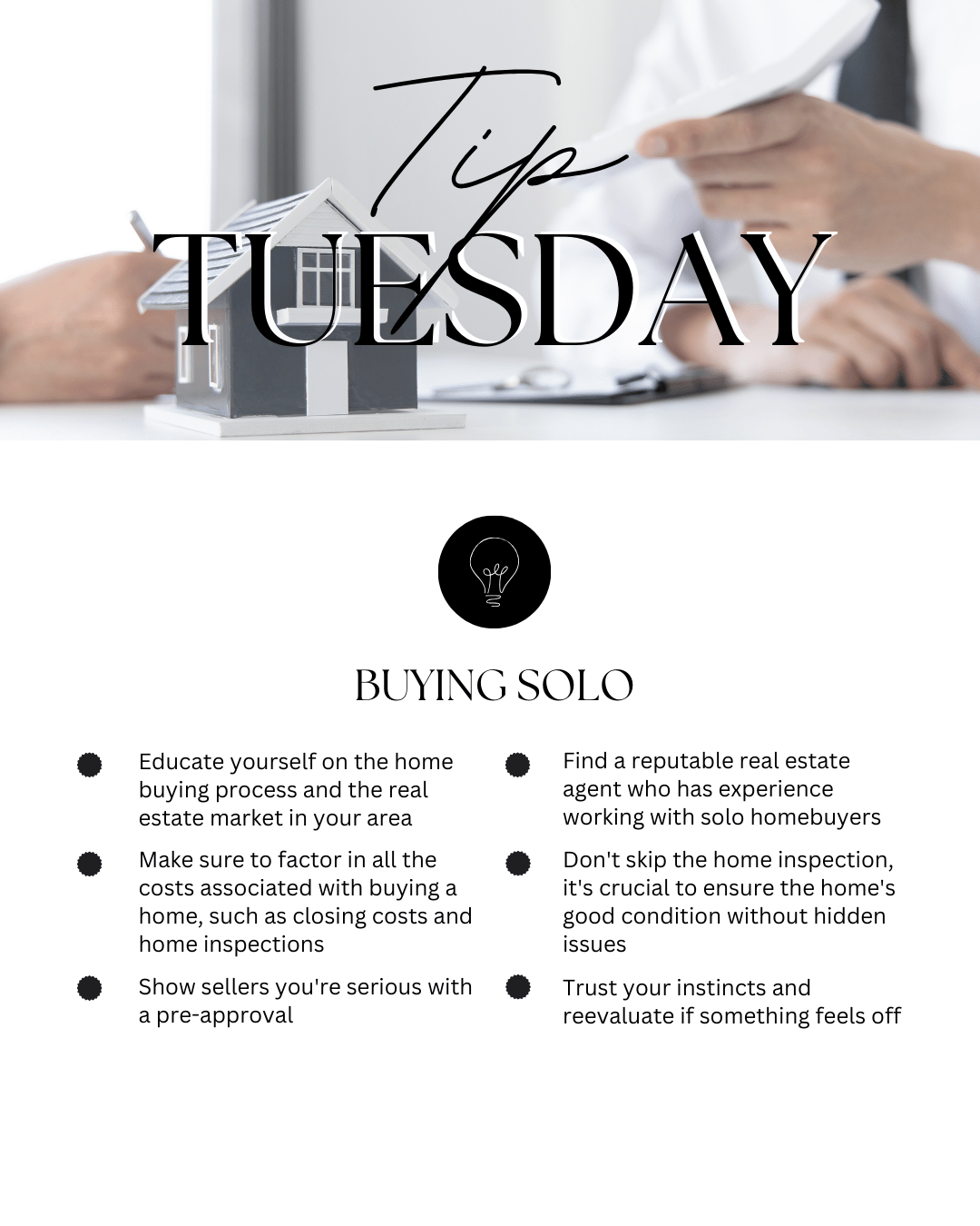 November 25th Tip Tuesday – Buying Solo