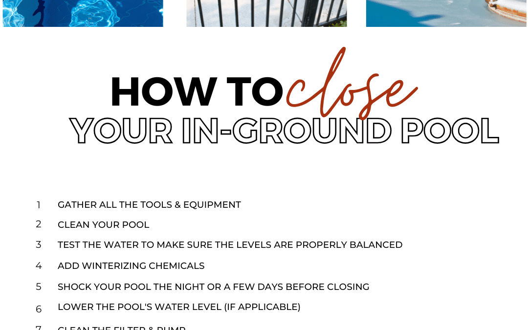 September 13th – How to close your pool