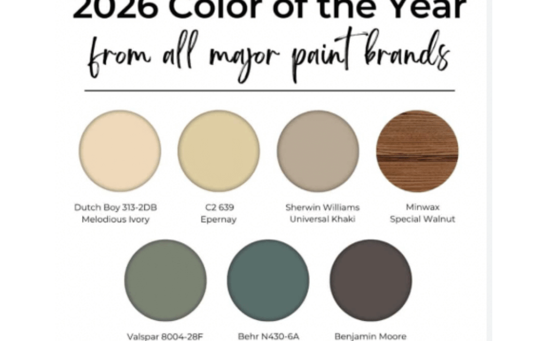 January 23rd – 2026 Paint Colors