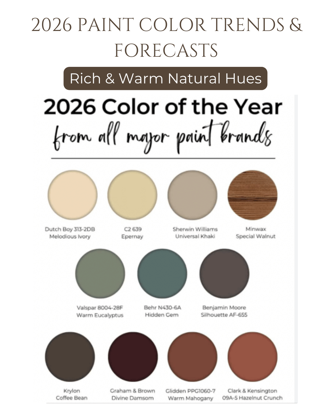 January 23rd – 2026 Paint Colors