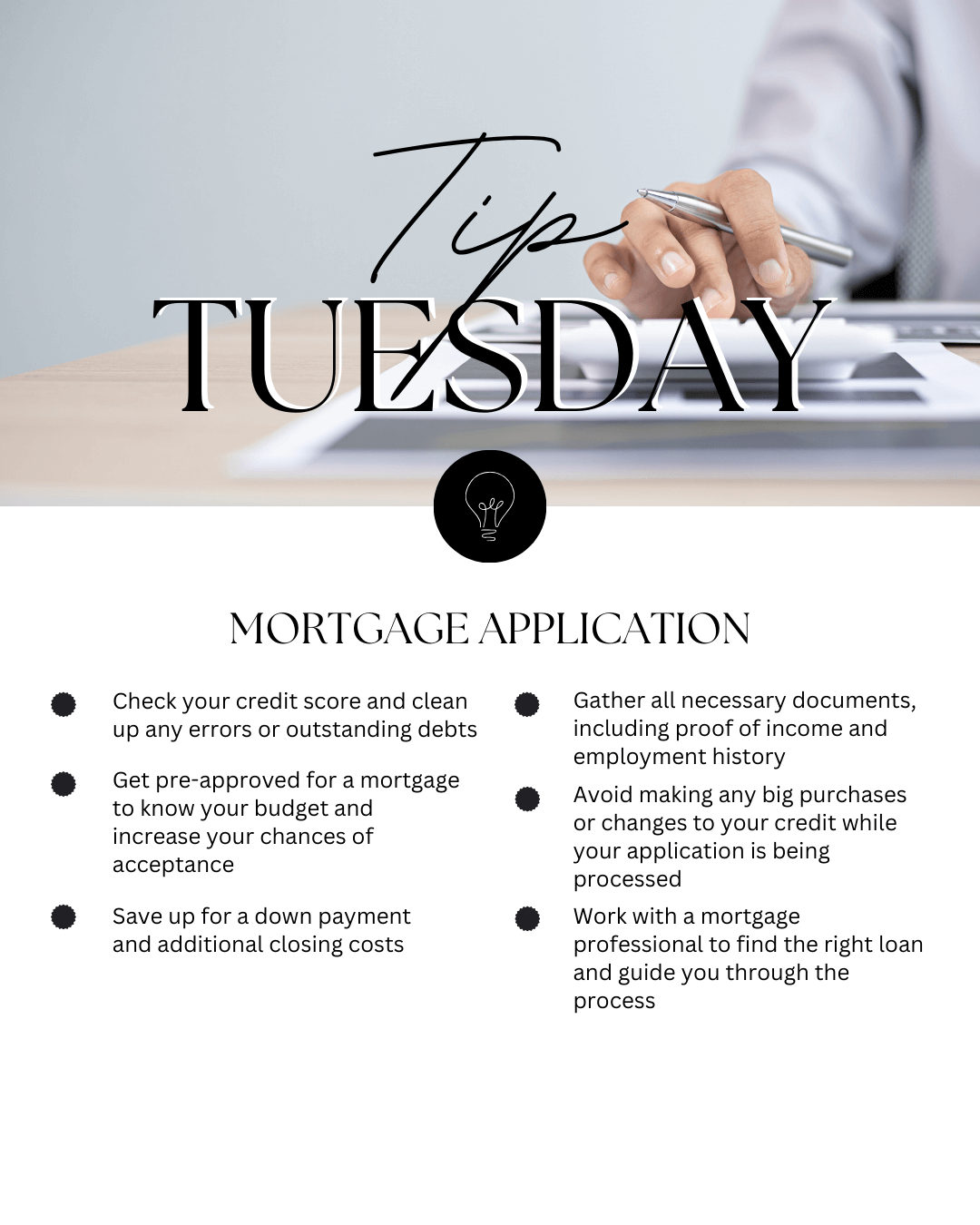 Tip Tuesday 20th – Preparing for a mortgage application