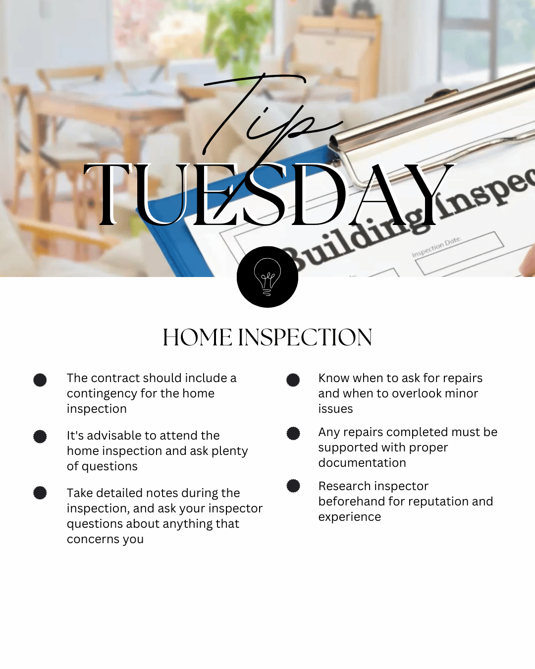 January 27th – HOME INSPECTION