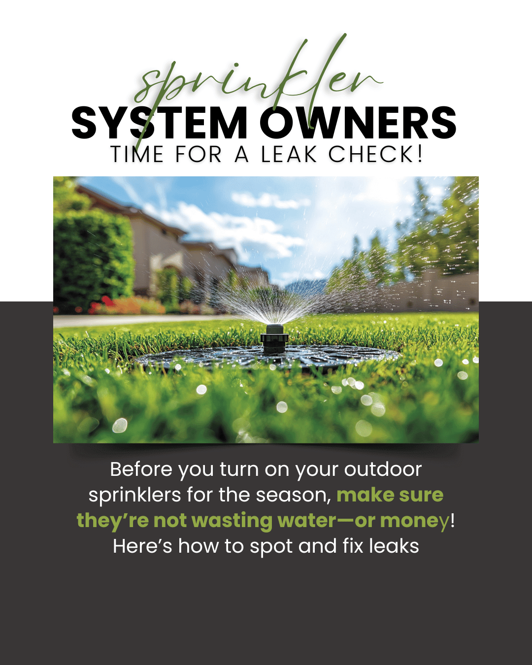 March 23 – Sprinkler Check