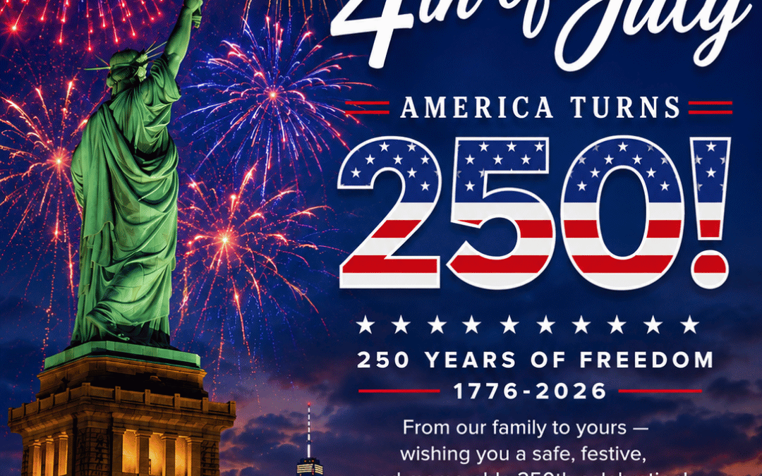 July 4th – Happy 4th of July — America Turns 250!