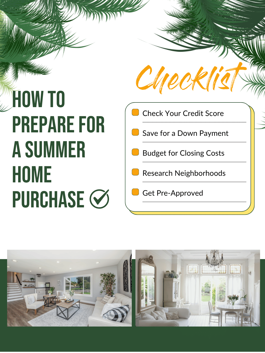 July 30th – Home Checklist