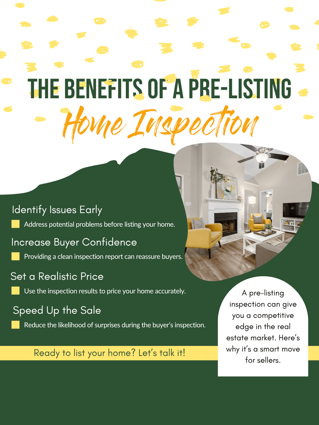 July 24th – Pre-Listing Home Inspection