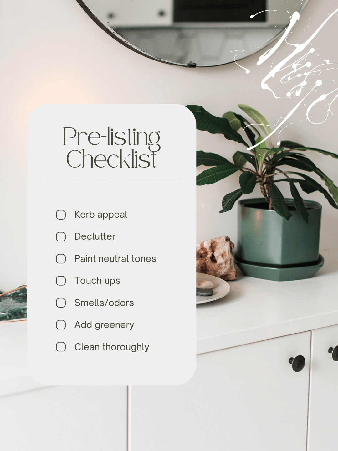 Sept. 10th – Pre-listing Checklist