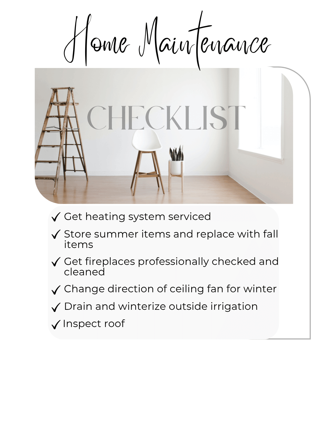 Sept. 2nd – Home Maintenance